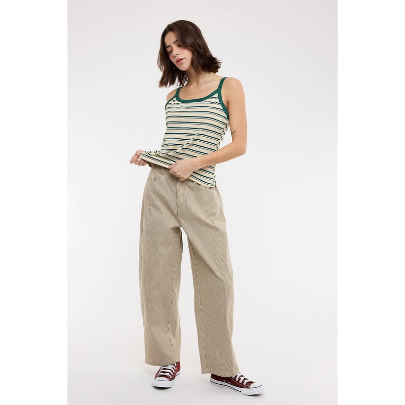 Striped Knit Cami - Taupe & Hunter