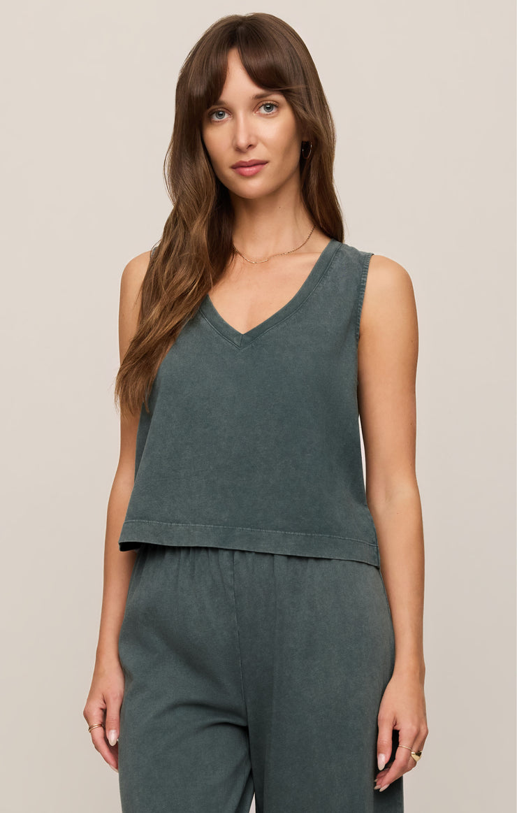 Z Supply • Sloane V-Neck Top - Emerald Cove