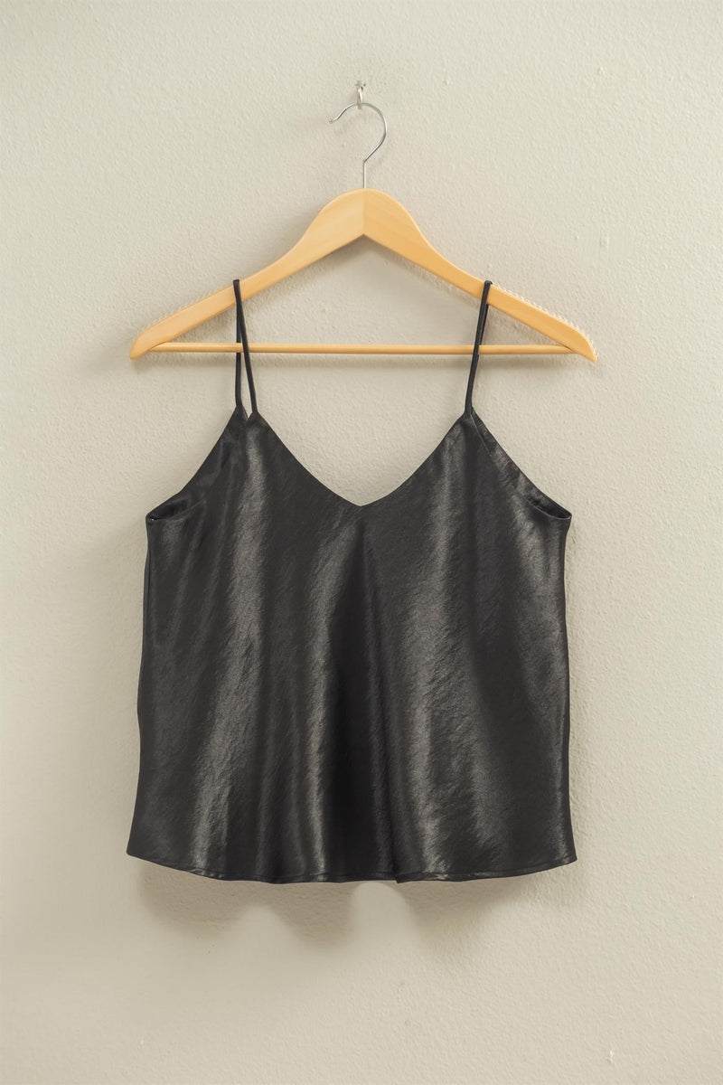 Spaghetti Strap Tank - Black