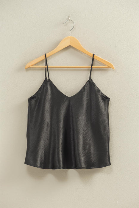 Spaghetti Strap Tank - Black