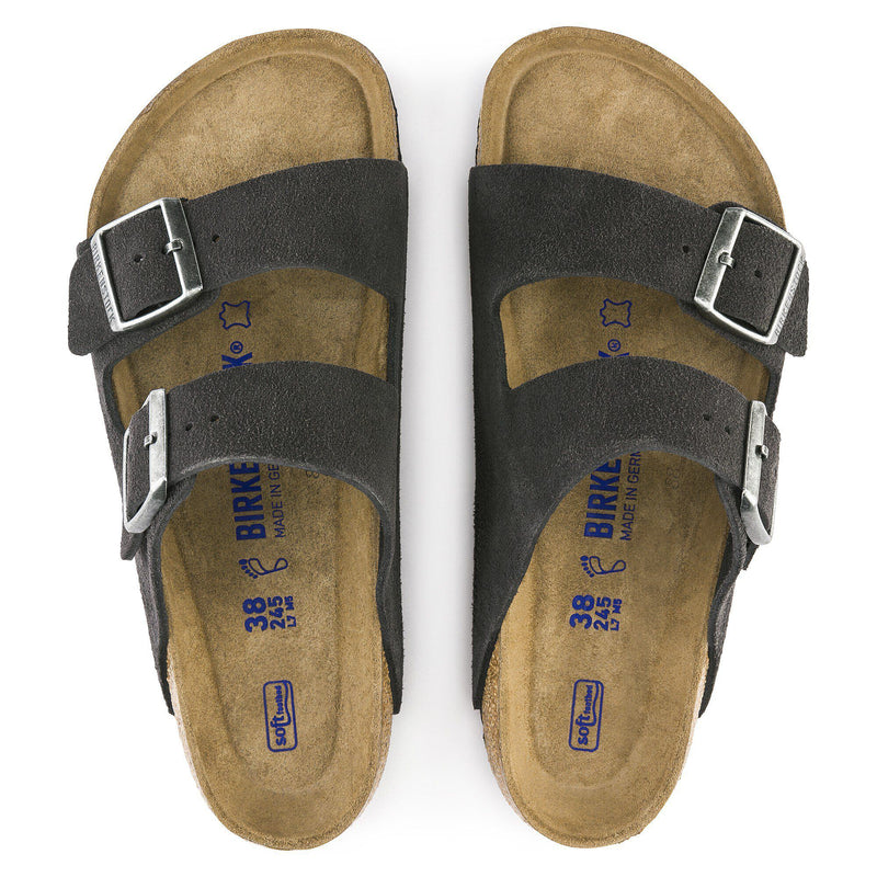 Birkenstock® • Arizona Soft Footbed Suede Leather - Velvet Gray