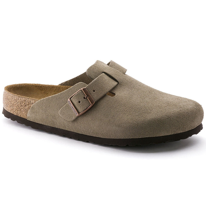 Birkenstock • Boston Soft Footbed Regular Fit Suede - Taupe