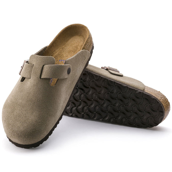 Birkenstock • Boston Soft Footbed Regular Fit Suede - Taupe