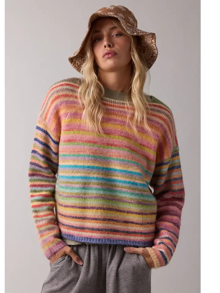 Rainbow Knit Sweater