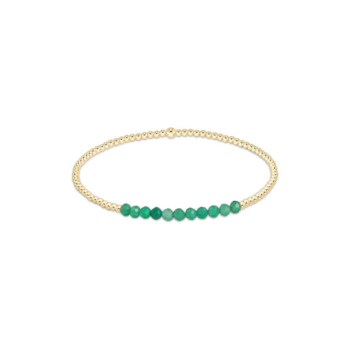 enewton • Gold Bliss 2mm Bracelet Green Onyx