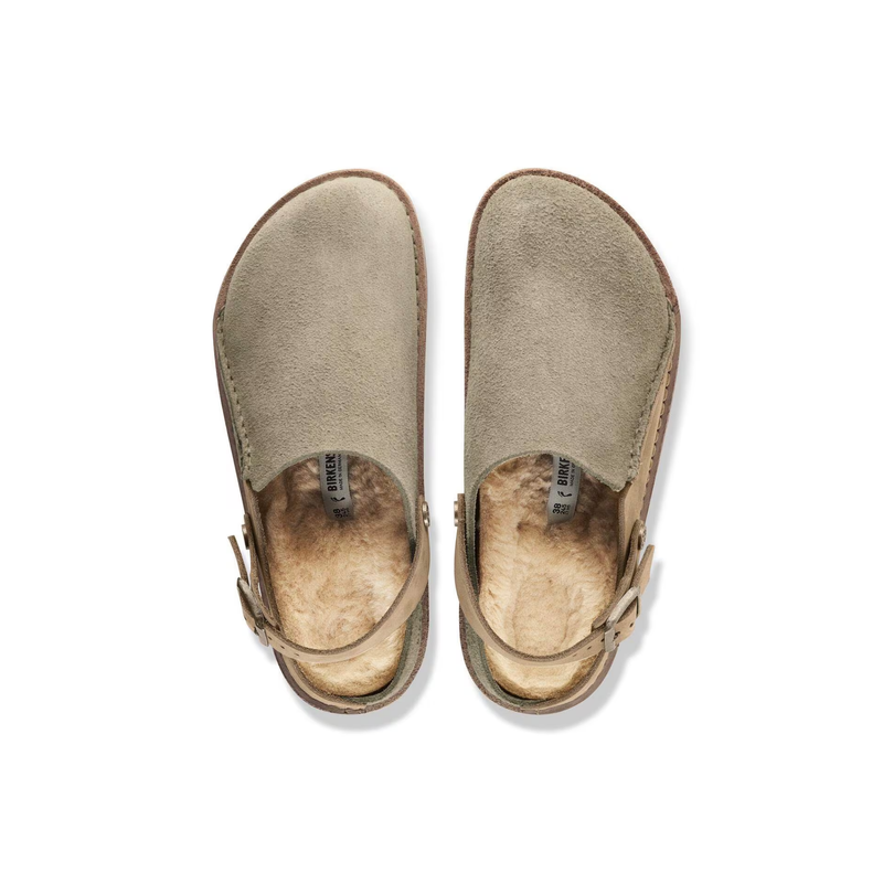 Birkenstock • Lutry Premium Suede - Taupe (Narrow)