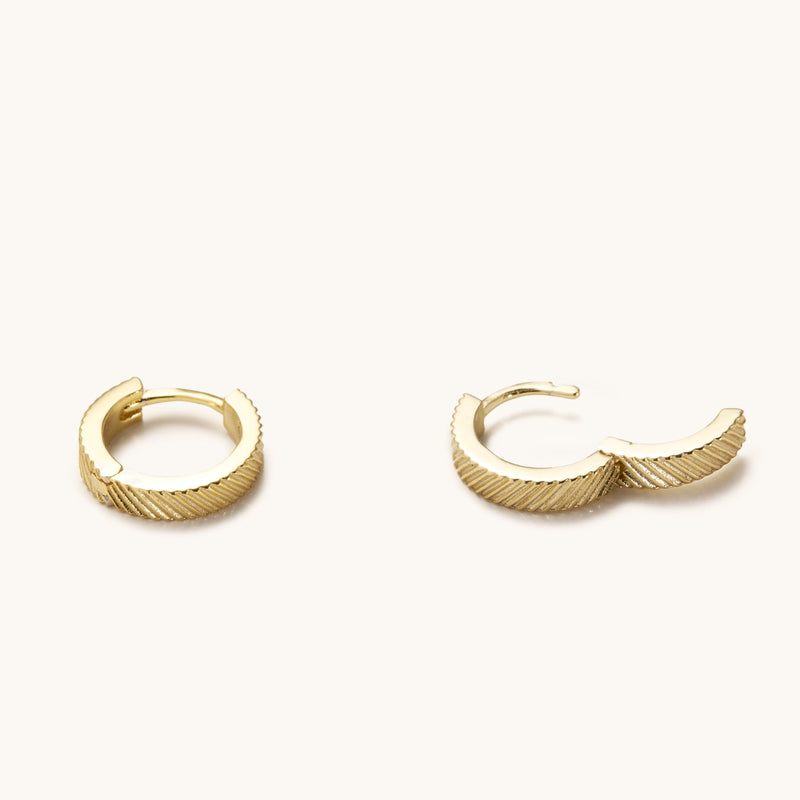 Nikki Smith Designs • Textured Gold Huggie Earrings