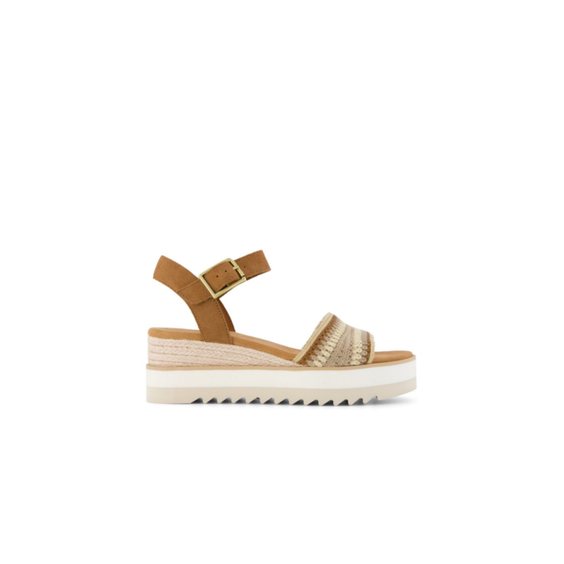 TOMS • Diana Sandals - Almond Crochet/Suede