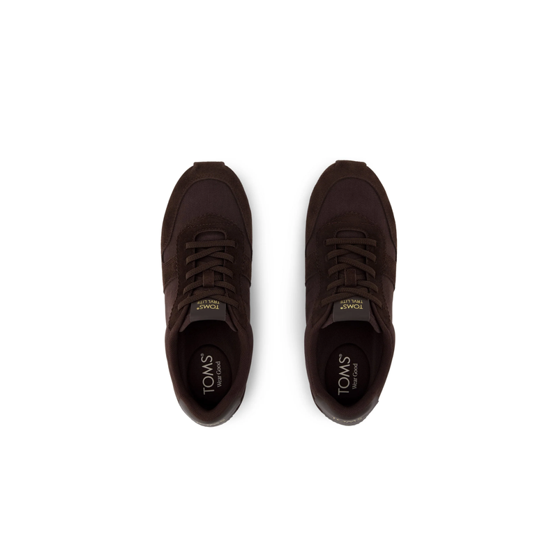 TOMS • Trvl Lite Palisade Water Repellent Chocolate Brown Vintage Twill/Suede Sneaker