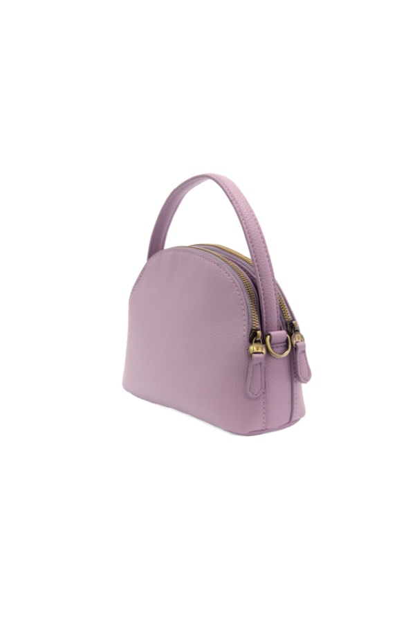 Light Purple Larissa Double Zip Dome Crossbody