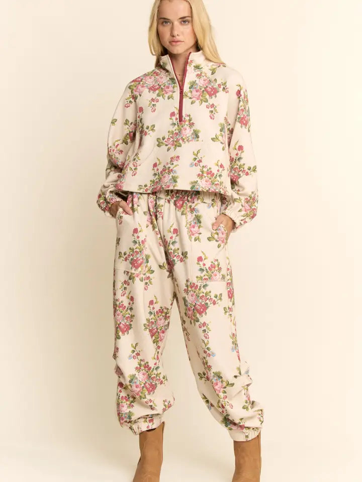 Floral Print Harem Pants
