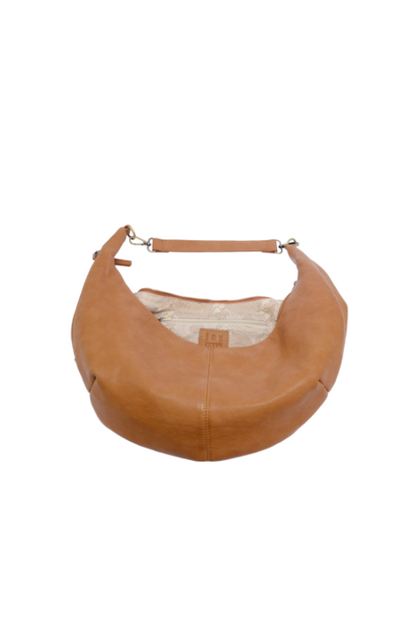Rhea Slouchy Crescent Shoulder/Crossbody Bag - Golden Brown