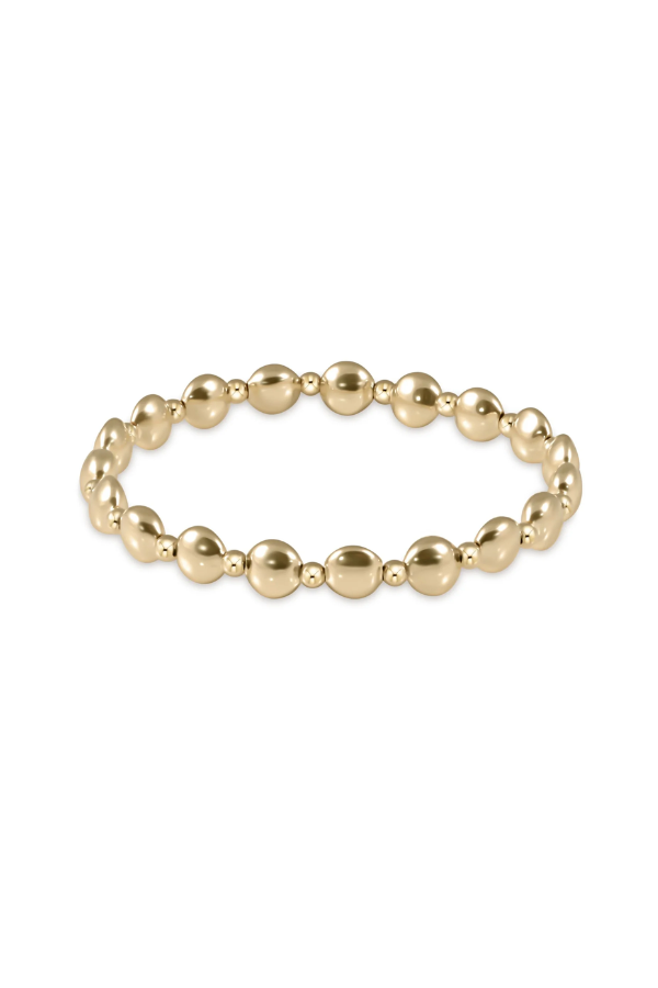 enewton • Honesty Gold Grateful Pattern 6mm Bead Bracelet