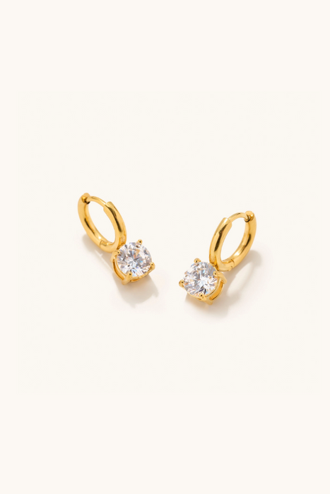 Nikki Smith Designs • 14K Plated Gem Huggies