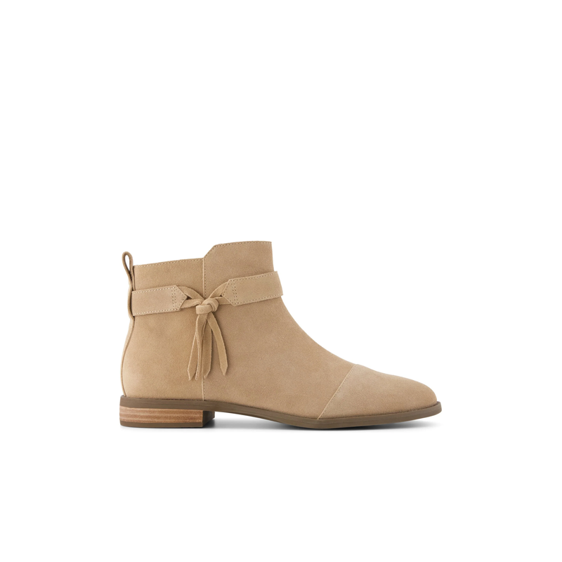 TOMS • Stacey Ankle Bootie - Taupe Suede