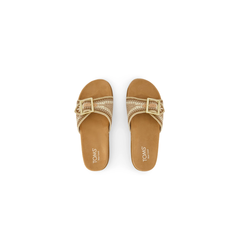TOMS • Marin Slide Sandal - Almond Crochet