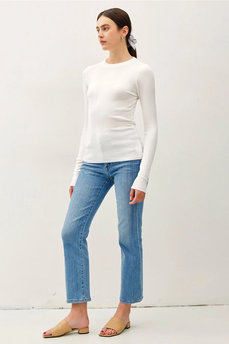 Ribbed Sweater Top - Ivory