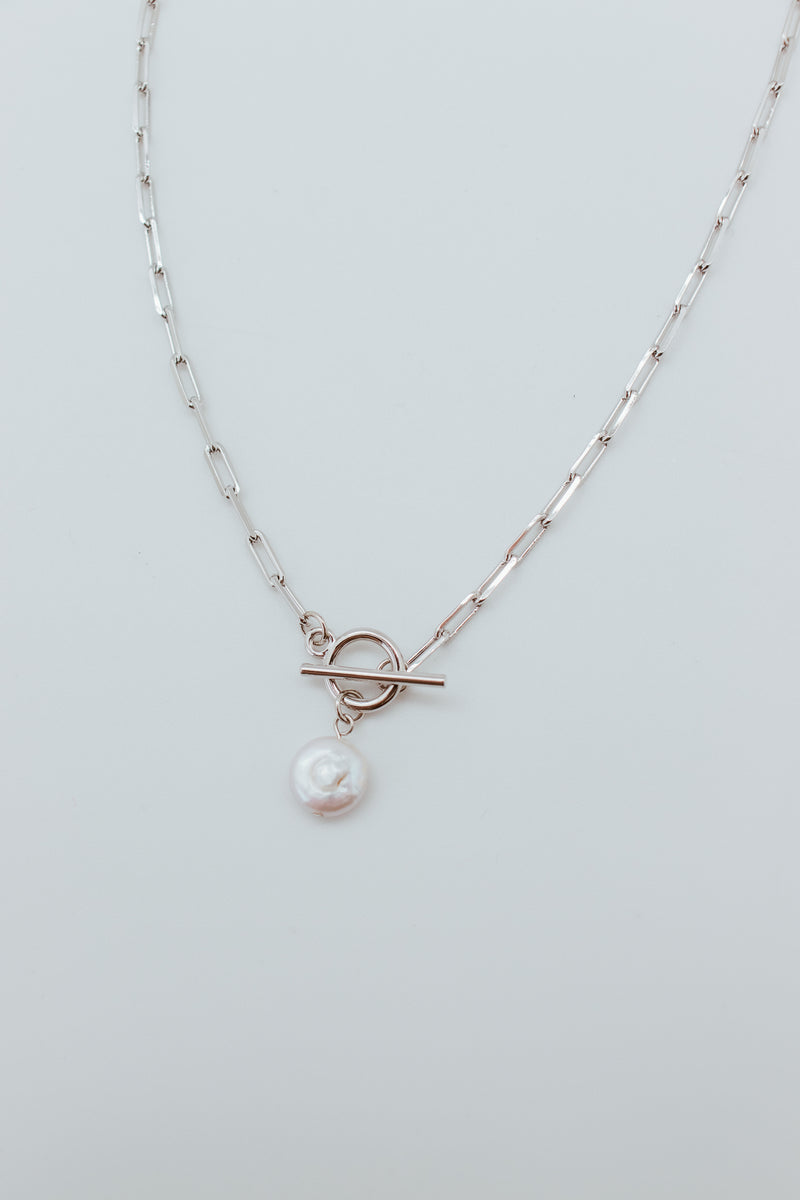 Rectangle Paperclip Toggle Necklace