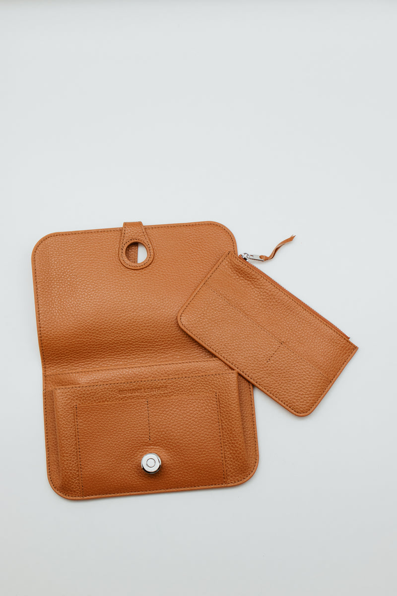 Large Leather Wallet - Brown