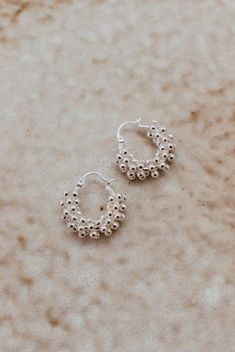 Sterling Silver Plated Beaded Bubbles Earring - 23691