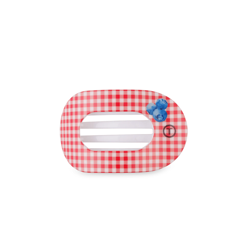 Teleties • Flat Round Hair Clip - Blueberry Farms (Large)