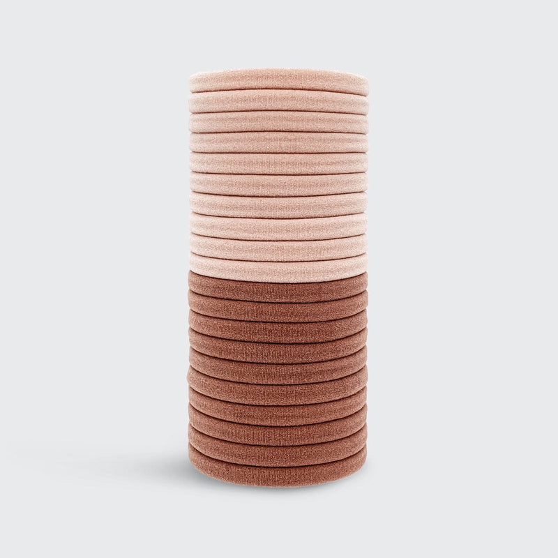 Nylon Elastic Hairbands 20 pcs - Blush