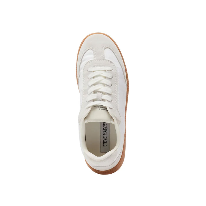 Steve Madden • DUO Suede Gum Sole Retro Sneakers - White