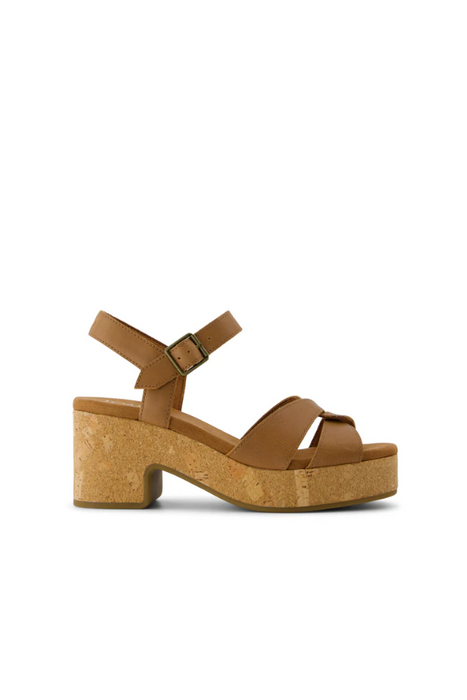 TOMS • Isla Heeled Sandal Leather - Brown Sugar