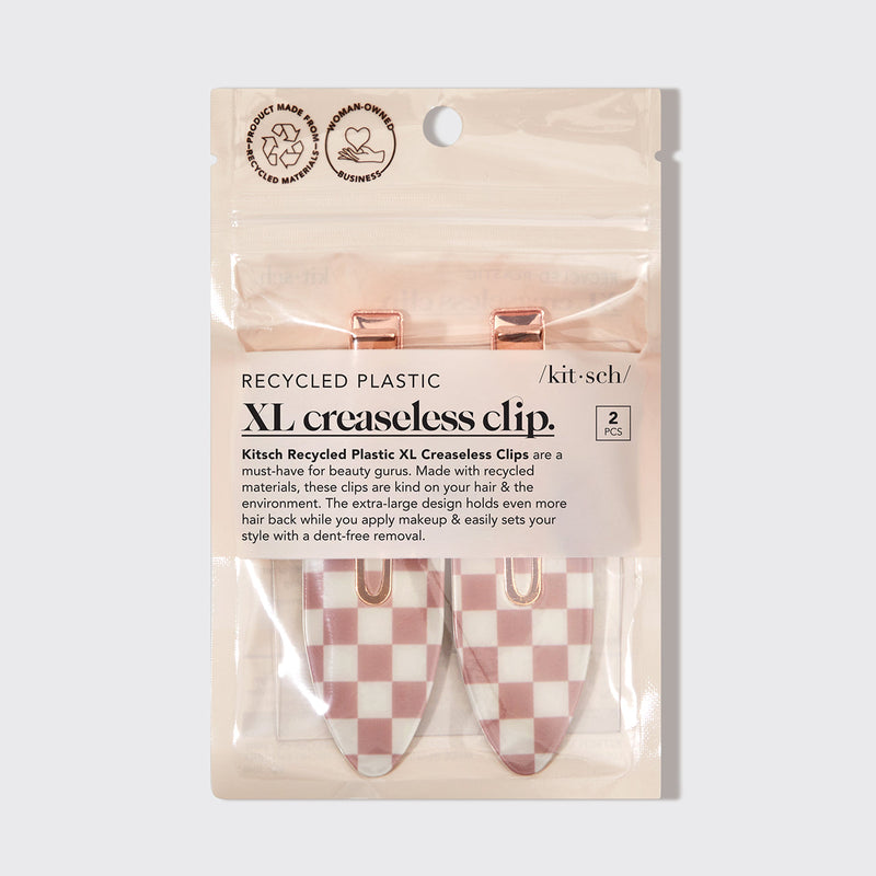 Creaseless X-Large Clips 2 Piece - Terracotta/Checkered