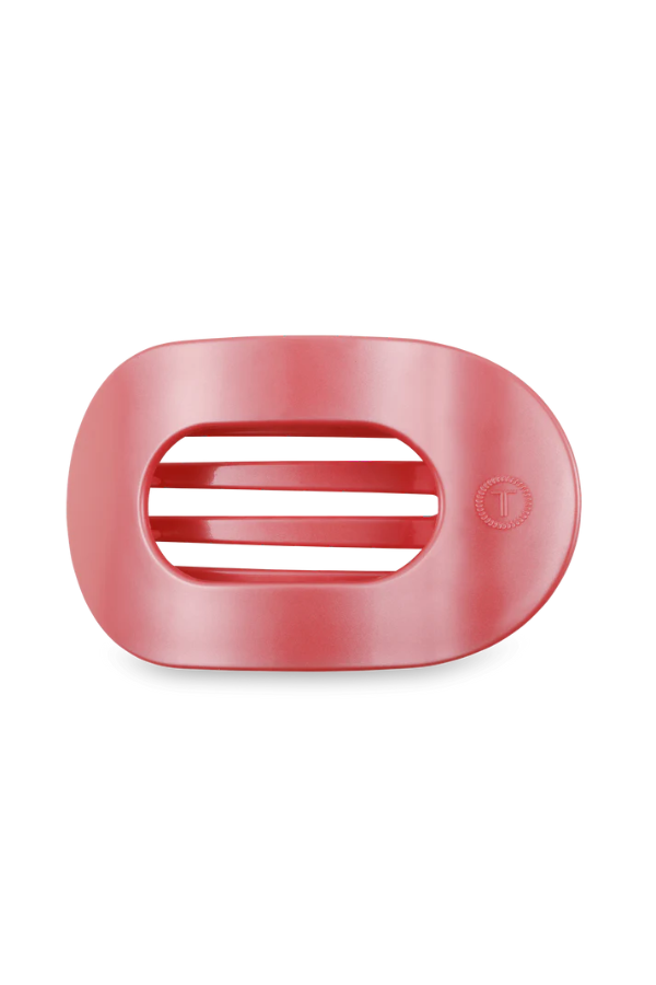 Teleties • Large Round Flat Hair Clip - Calming Coral