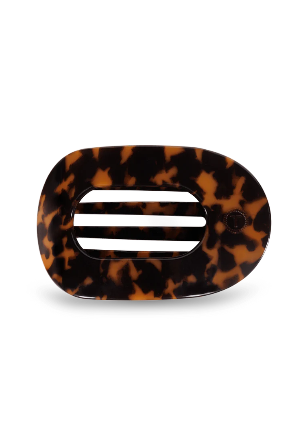 Teleties • Large Flat Round Hair Clip - Tortoise