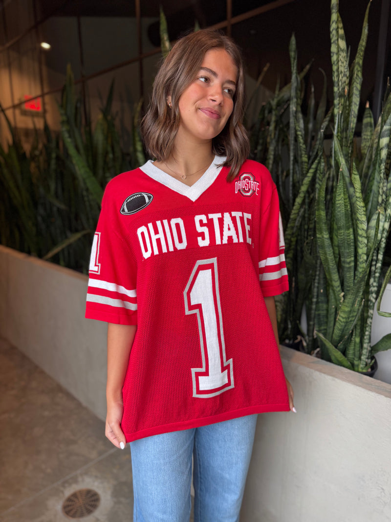 Ohio State Sideline Sweater Jersey - Red