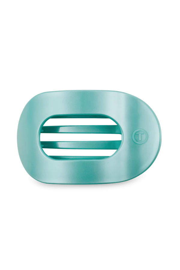 Teleties • Large Round Flat Hair Clip - Totally Turquoise