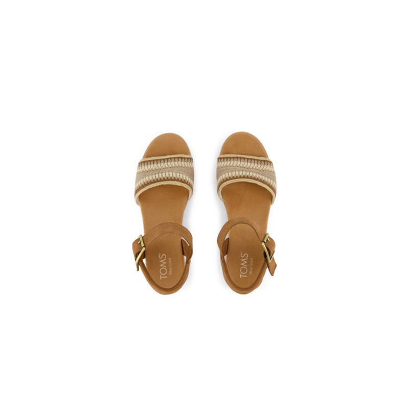 TOMS • Diana Sandals - Almond Crochet/Suede