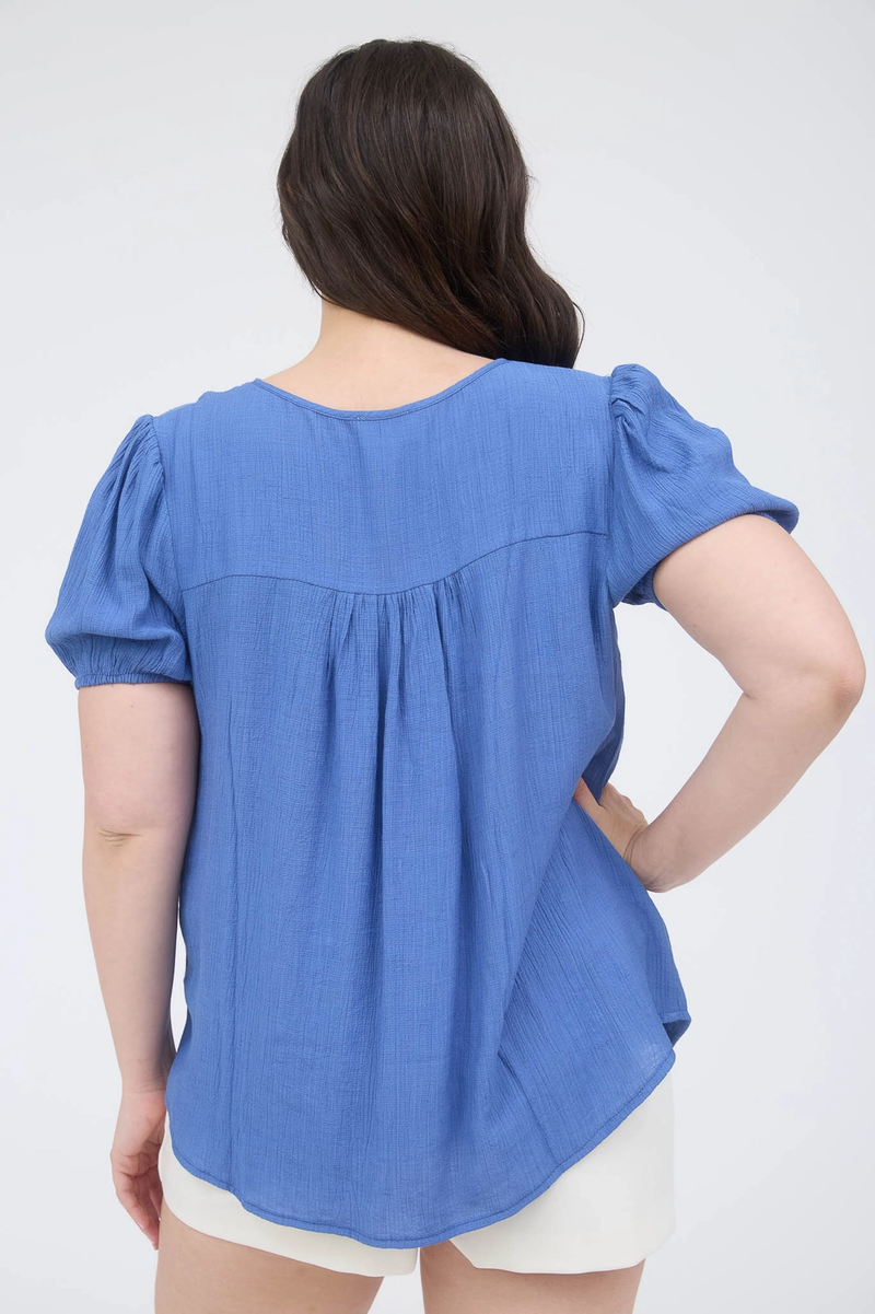 Double Tie Top - Blue