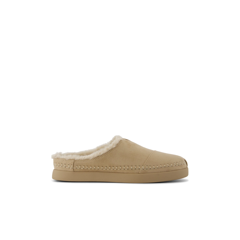 TOMS • Alpargata Ease Mule - Taupe Microsuede w/ Faux Fur