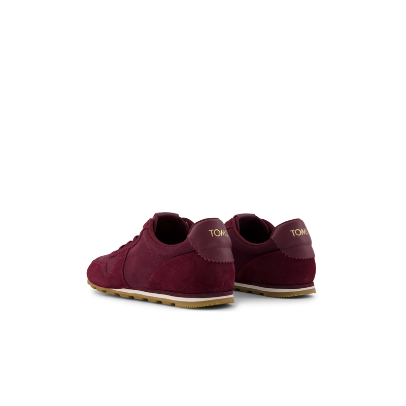 TOMS • Trvl Lite Palisade Water Repellent Dark Burgundy Vintage Twill/Suede Sneaker
