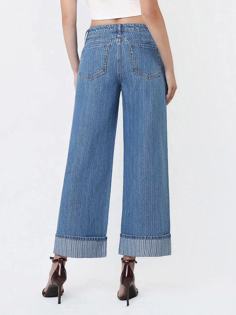 Vervet • High Rise Wide Leg - Nostalgic