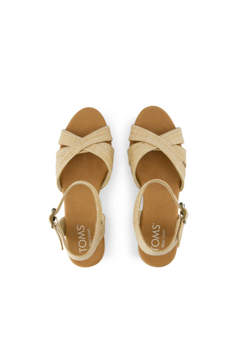 TOMS • Majorca Rope Strappy Platform Sandal - Almond Raffia