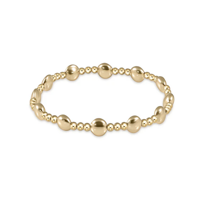 enewton • Honesty Sincerity Pattern 6mm Bead Bracelet Gold