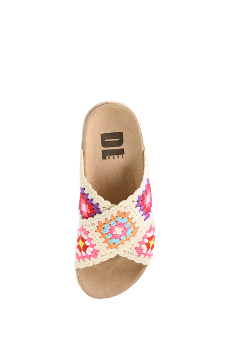 Tacoma Crochet Sandal - Sand & Multi