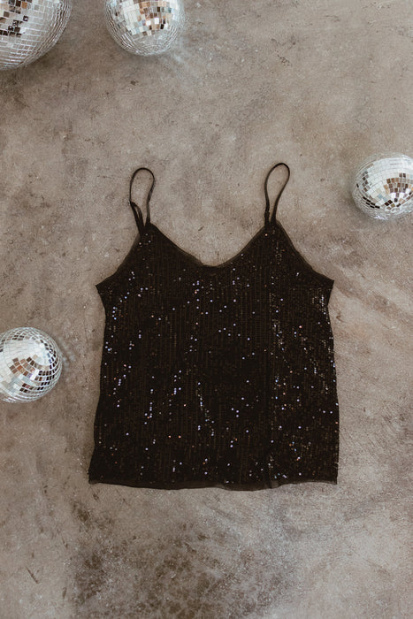 Sequin Cami - Black