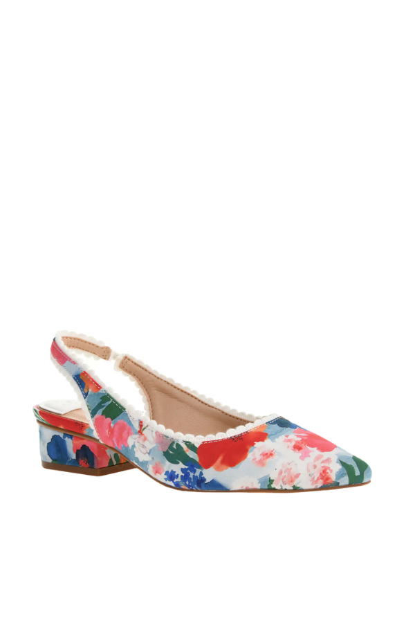 Mango Blooming Floral Heel - Blue & Multi