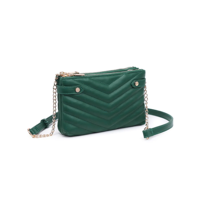 Alice Quilted Design Crossbody - Emerald