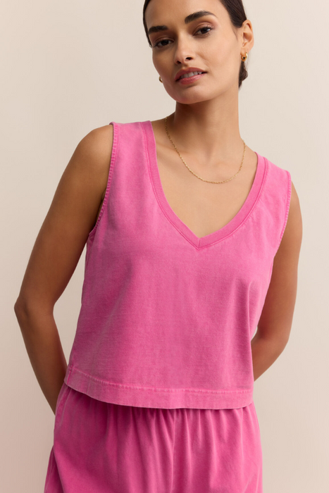 Z Supply • Sloane V Neck Top - Island Pink