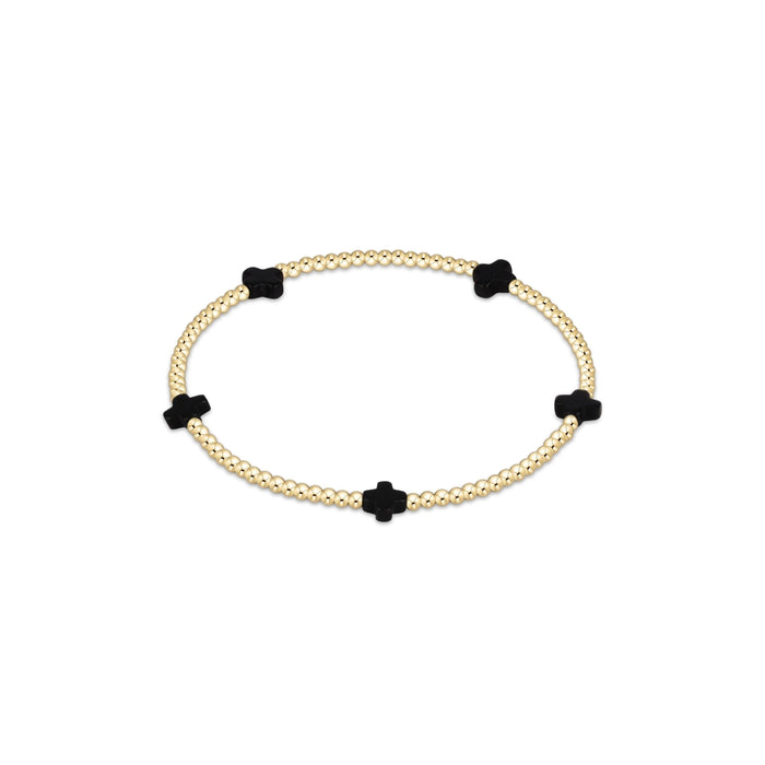 enewton • Signature Cross 2mm Bead Bracelet Onyx