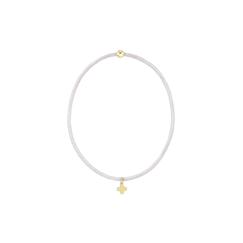 enewton • Hope Classic Silky White Bracelet - Signature Cross