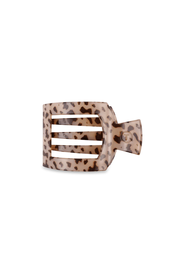 Teleties • Medium Flat Square Hair Clip - Blonde Tortoise