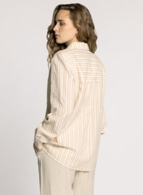 Clover Shirt - Ivory/Taupe