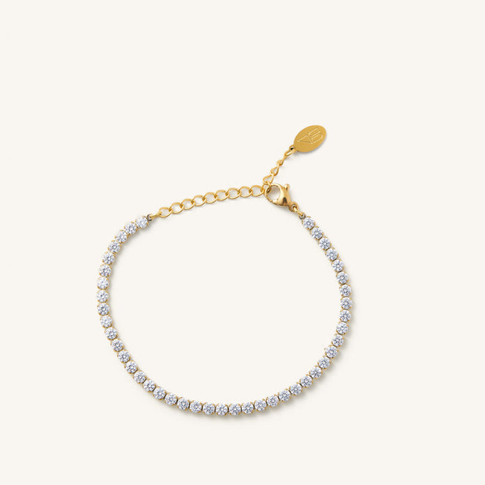 Nikki Smith Designs • Gold Shimmer Tennis Bracelet Waterproof